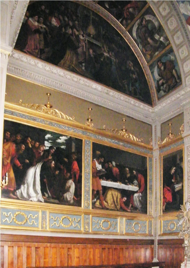 Il Romanino-203-Resurrezione di Lazzaro - Cena in casa del Farieseo (Romanino) - Chiesa di S. Giovanni Evangelista - Brescia